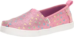 TOMS Kids Girls Alpargata Glitter Slip On Flats Casual - Purple