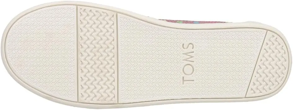 TOMS Kids Girls Alpargata Glitter Slip On Flats Casual - Purple