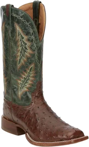 Tony Lama Men's Hayden Exotic Full Quill Ostrich Western Boot Broad Square Toe - Ep8270