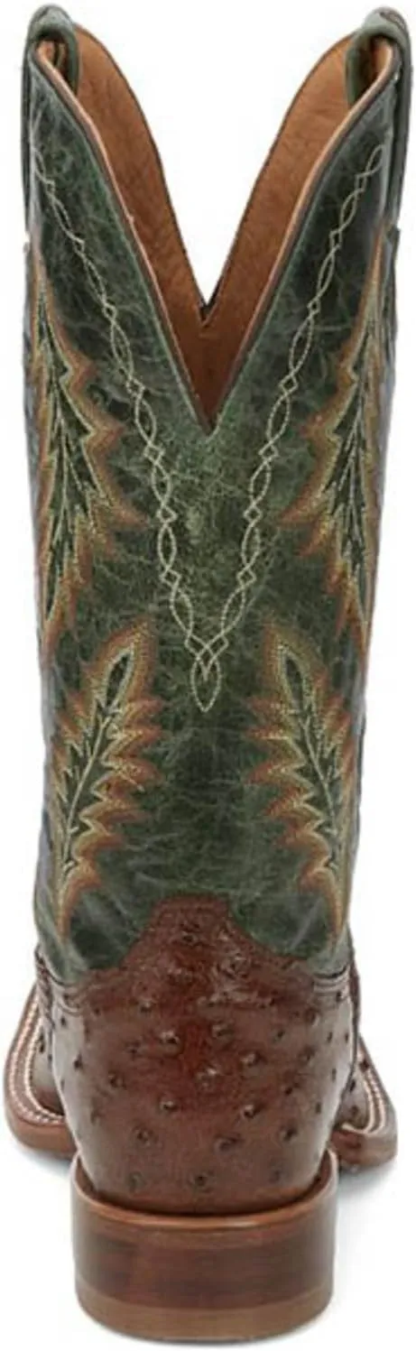 Tony Lama Men's Hayden Exotic Full Quill Ostrich Western Boot Broad Square Toe - Ep8270