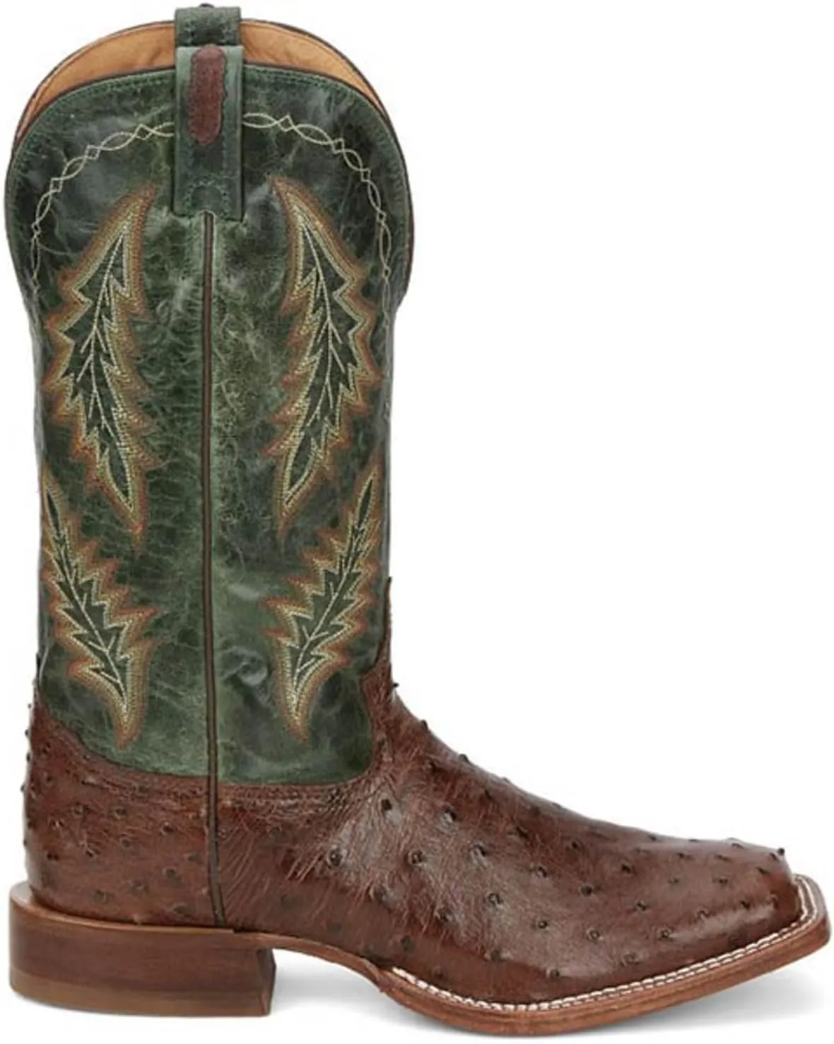 Tony Lama Men's Hayden Exotic Full Quill Ostrich Western Boot Broad Square Toe - Ep8270