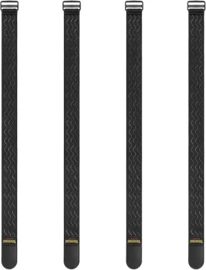 Trilancer Elastic Cinch Straps with Anti-Slip Strips, 32 "x 2" (4 Pack) Multipurpose Hook and Loop Bundling Straps for Hose, Cords, Bike, Luggage, Camping, Yoga Mats