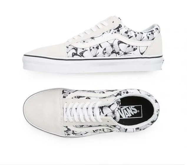 TRUE VANS | OLD WHITE | BLACK Quick-action sale Privacy-protected (BUTTERFLY) SKOOL