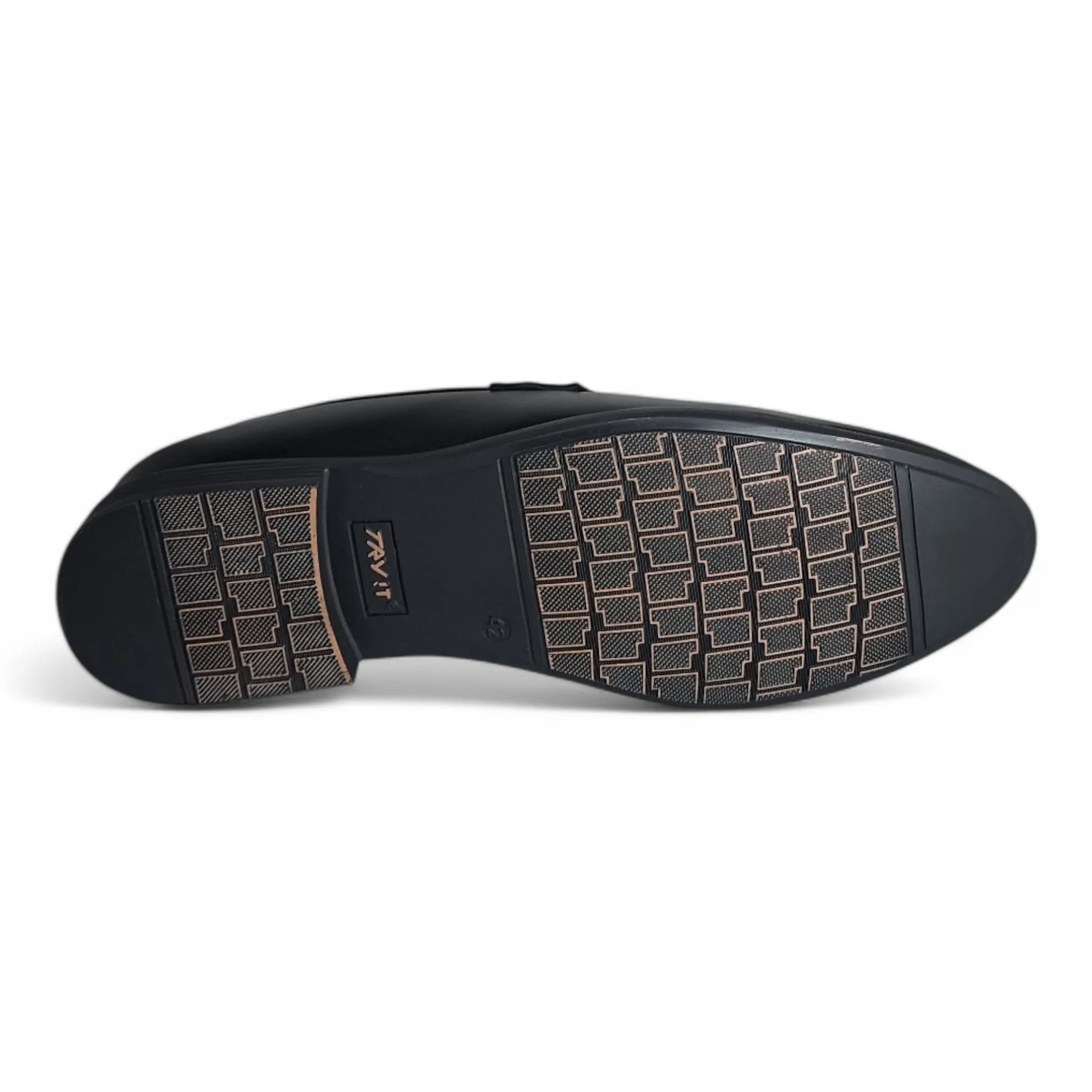 TRY IT 3663 BLACK Men's Loafers Shoes