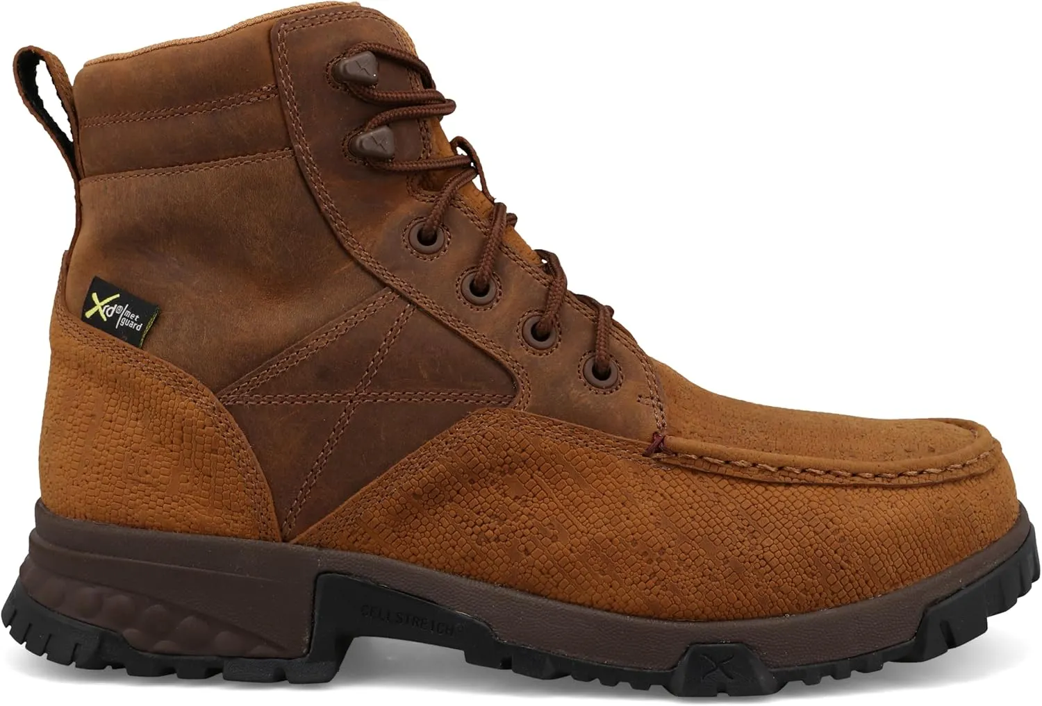 Twisted X Men's 6" Work Boot, Moc Toe Nano Toe with CellStretch