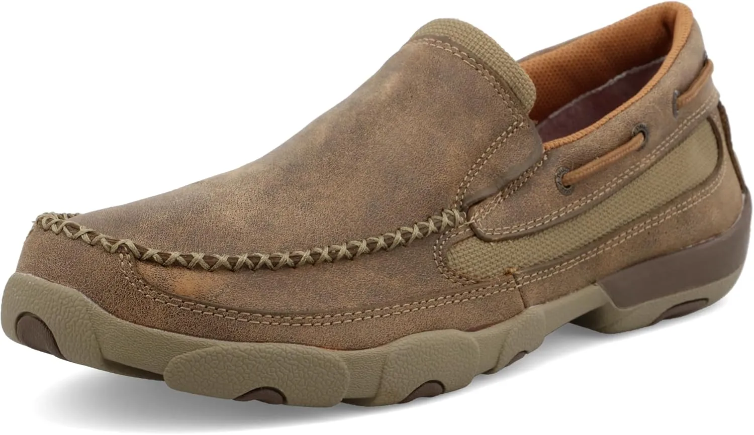 Twisted X Men's Slip-On Driving Moc, Moc Toe, Bomber, 15 M