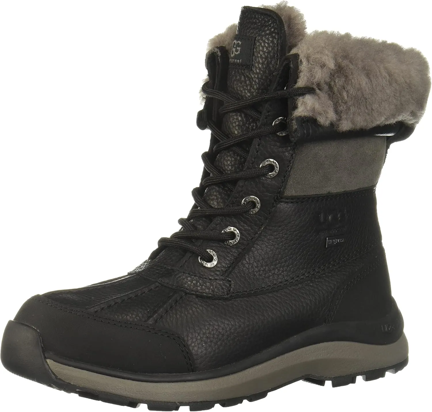 UGG Women's Adirondack Boot Iii Snow, Black, 8