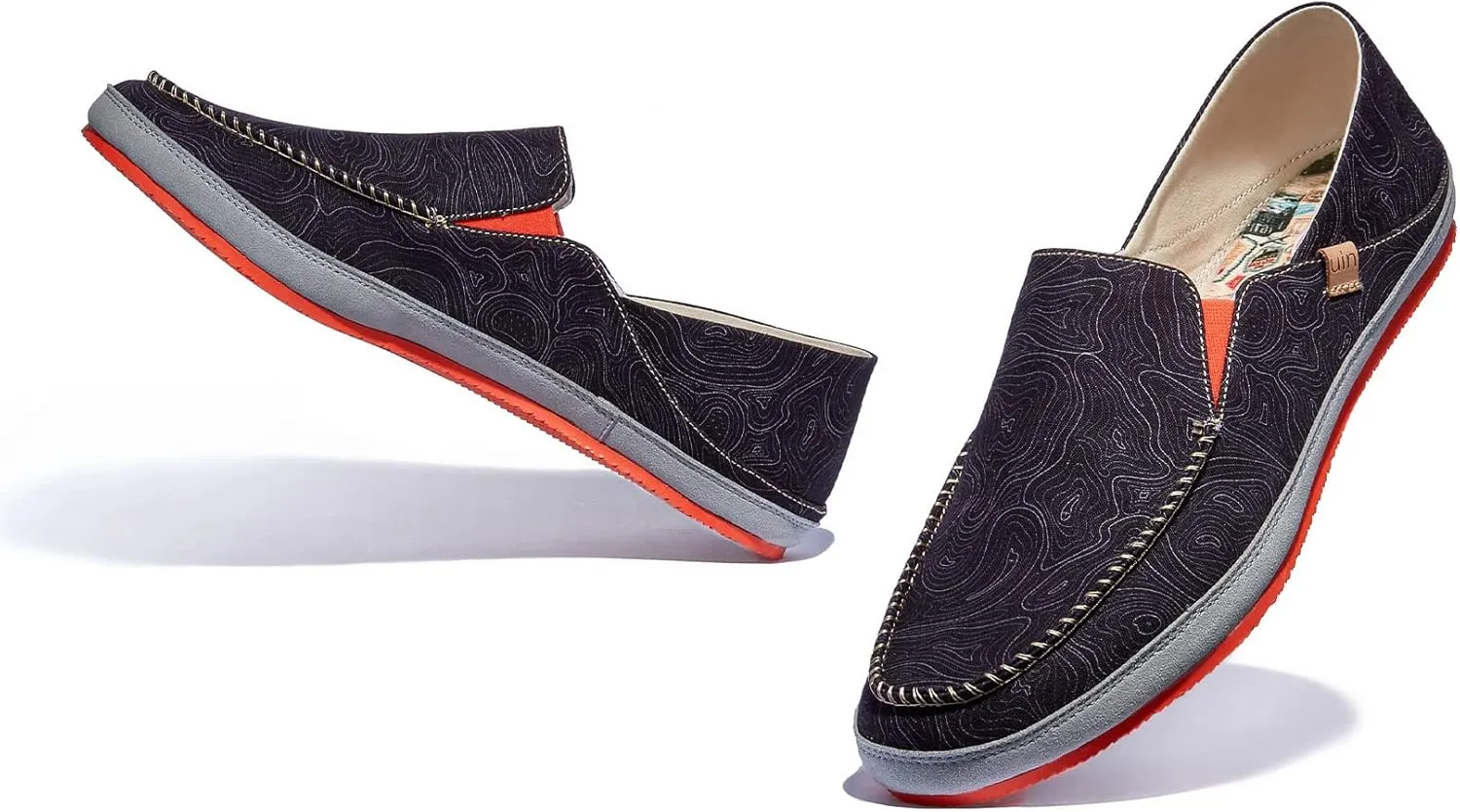 UIN Men's Art Painted Walking Casual Travel Shoes Lightweight Comfort Fashion Sneaker Formentera Series
