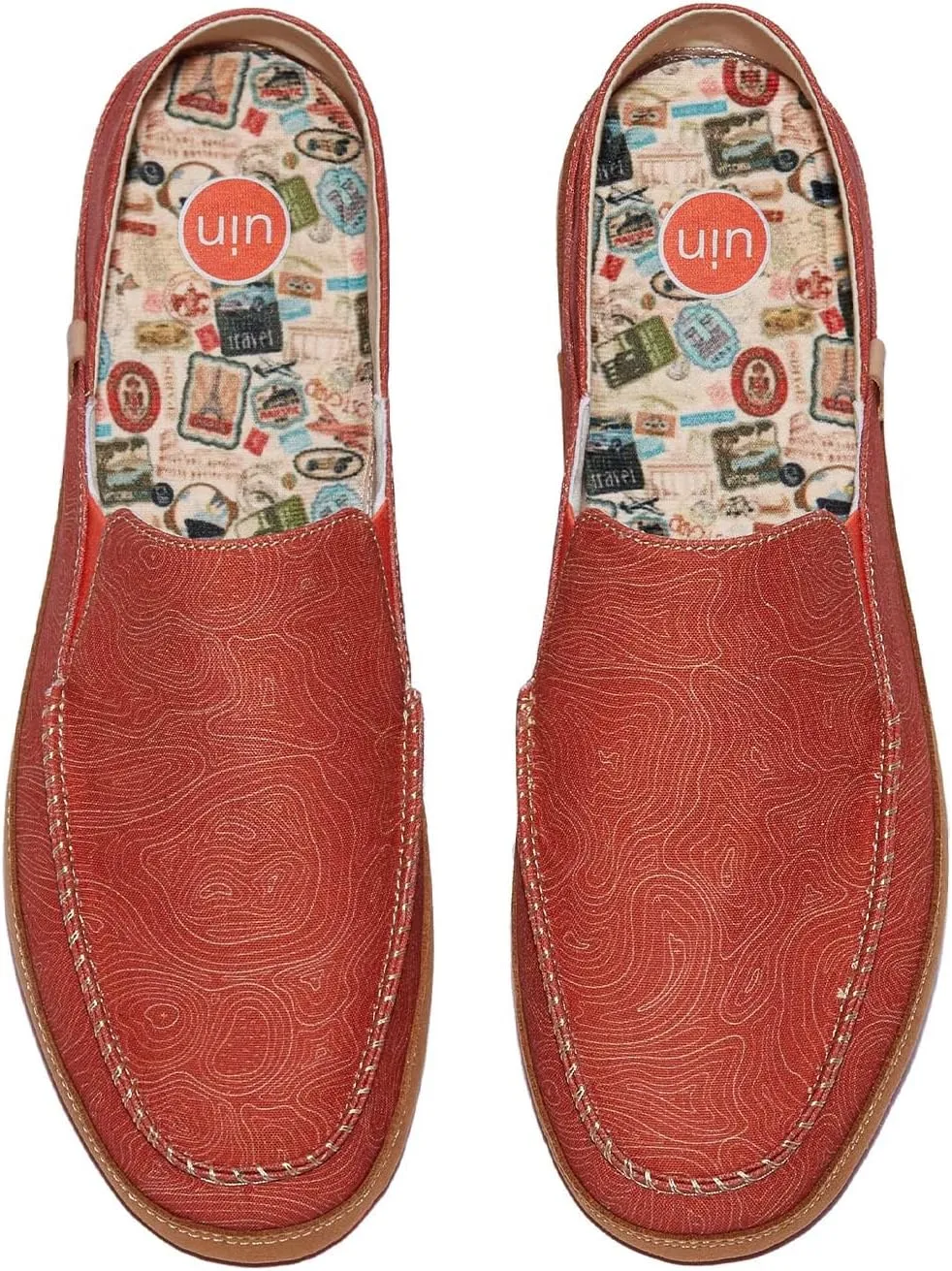UIN Men's Art Painted Walking Casual Travel Shoes Lightweight Comfort Fashion Sneaker Formentera Series