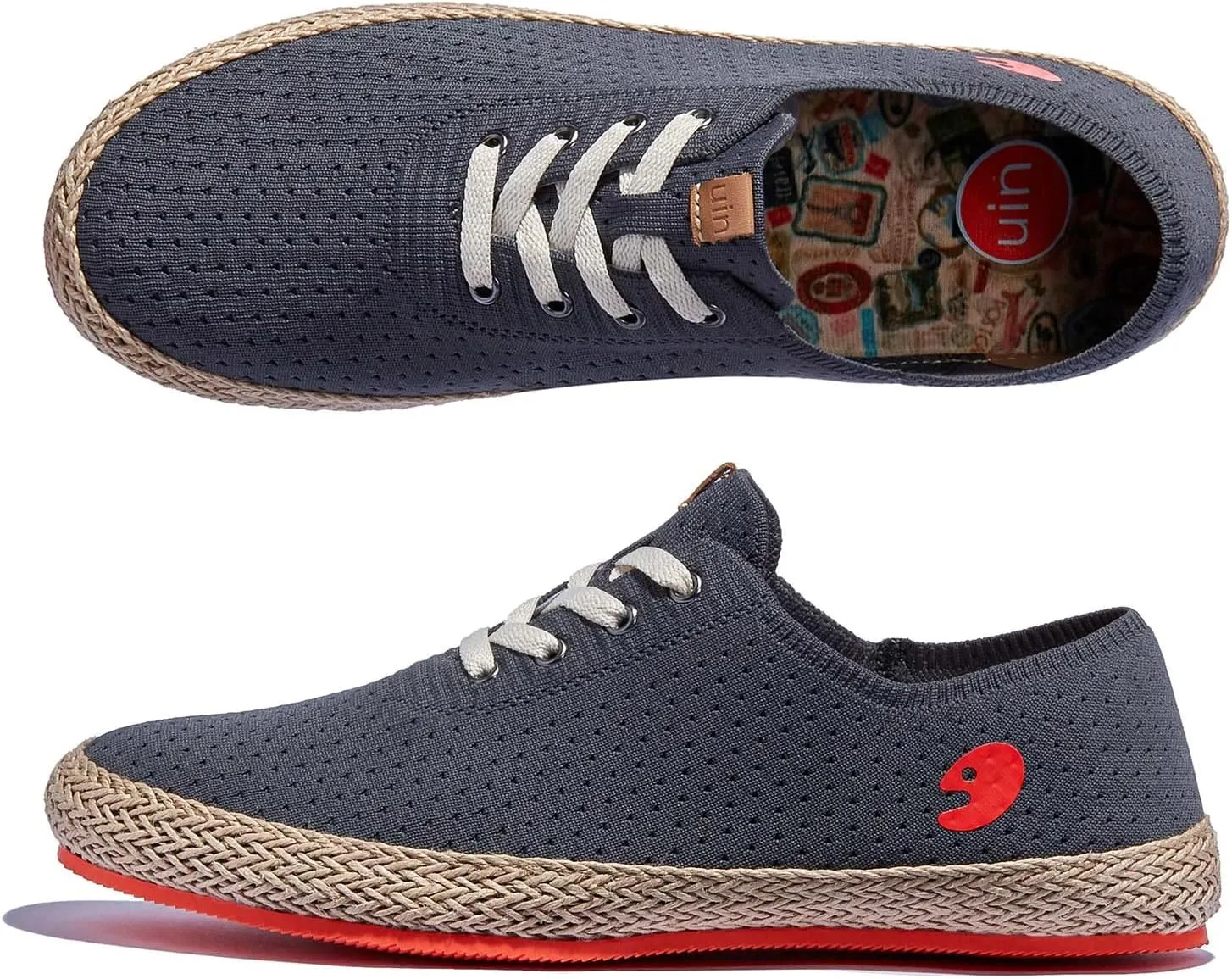 UIN Men's Art Painted Walking Casual Travel Shoes Lightweight Comfort Fashion Sneaker Formentera Series