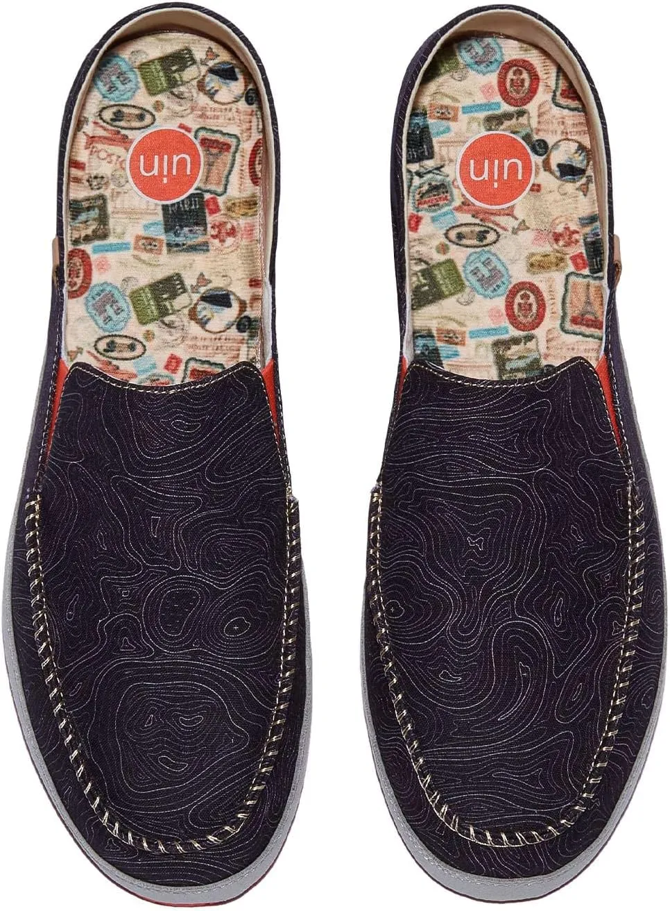 UIN Men's Art Painted Walking Casual Travel Shoes Lightweight Comfort Fashion Sneaker Formentera Series