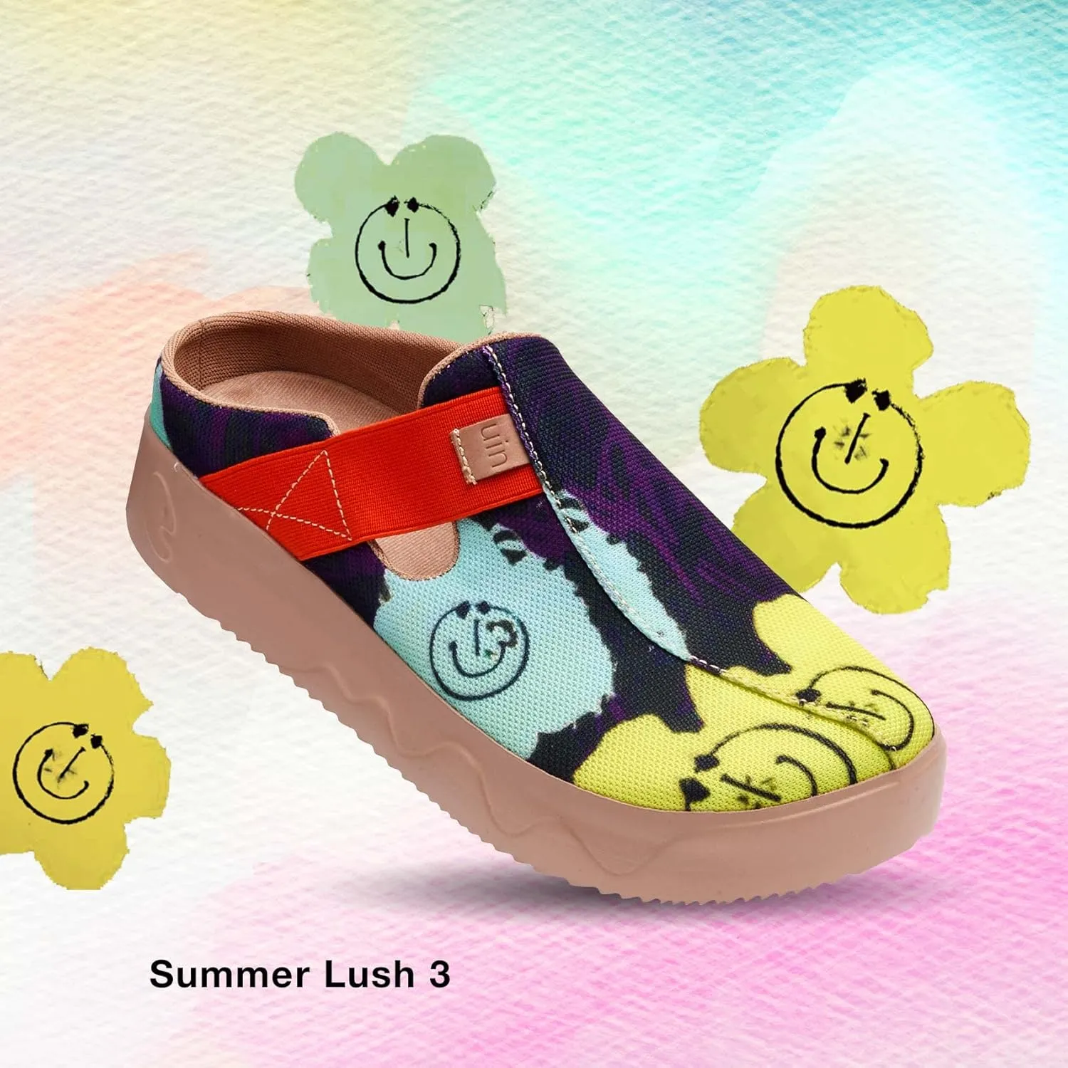UIN Women's Art Painted Travel Shoes Slip On Casual Loafers Lightweight Comfort Fashion Sneaker Fuerteventura