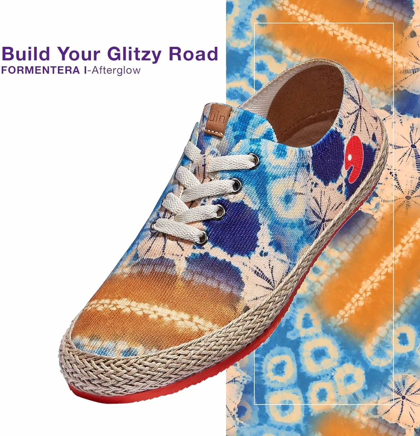 UIN Women's Art Painted Walking Casual Travel Shoes Lightweight Comfort Fashion Sneaker Formentera Series