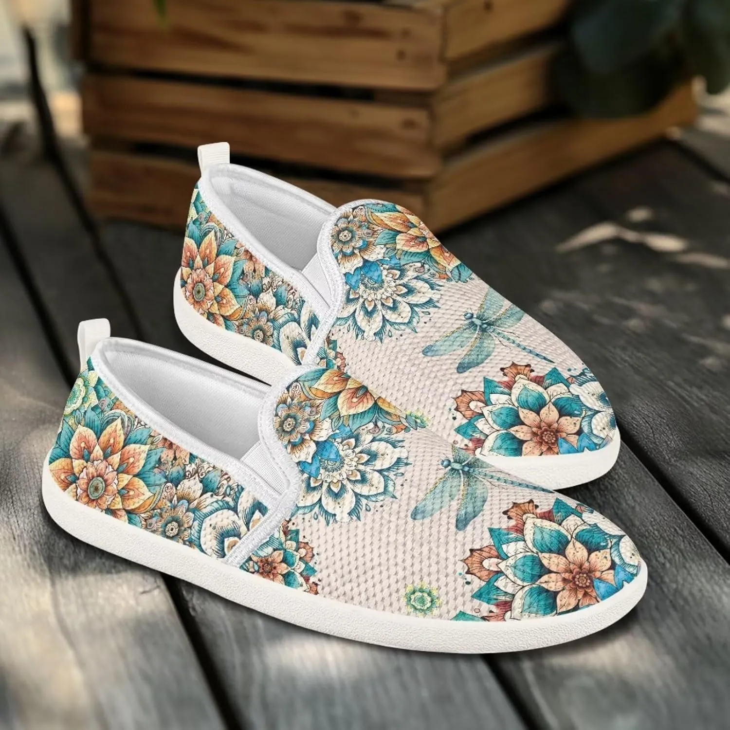 UNICEU Slip On Sneakers for Women Mesh Running Shoes with Anti Slip Rubber Sole,Lightweight Flat Loafers Casual Walking Shoes