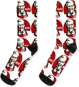 Unisex Socks Kfc Birthday Logo Sublimation Unique Polyester Spandex Socks For Men Women Sport Running