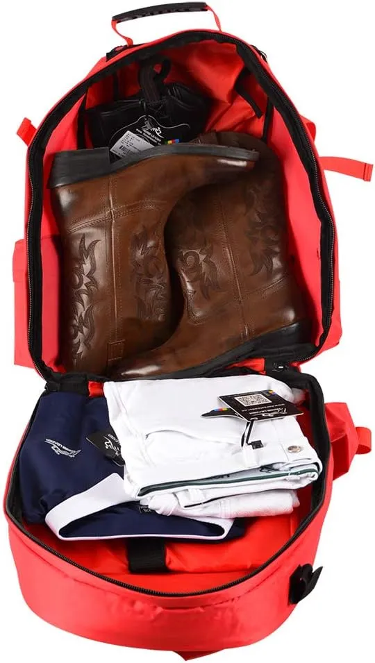 UNISTRENGH Professional Horse Riding Boot Bag Helmet Bag Unisex Equestrian Backpack English Boot Carry All Bag with Hat Compartment