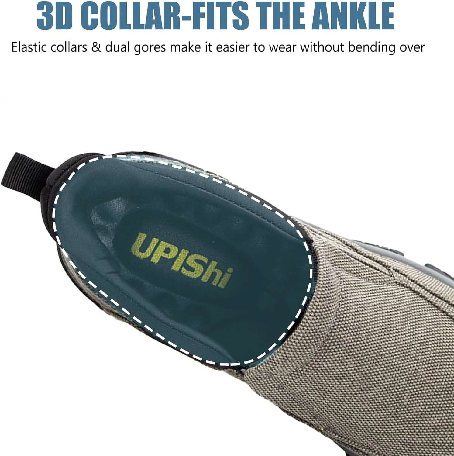 UPIShi Men's Hands Free Slip On Walking Loafer Slip-ins Casual Canvas Lightweight Indoor Outdoor Cushioning Shoes