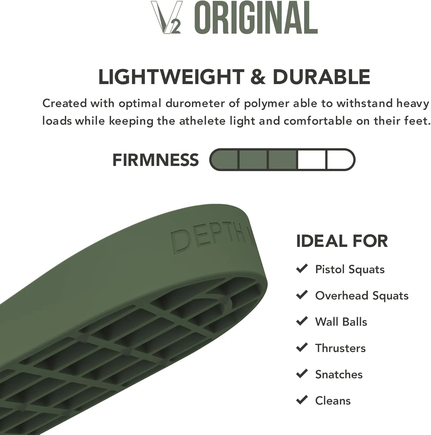 V2 Original™ Heel Lift Inserts (Pair) (Small) - Ideal for Cross Training, metcons, wods, Functional Fitness, HIIT, Squats, plyometrics