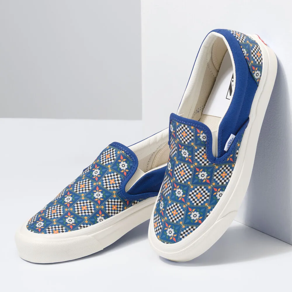 VANS CLASSIC SLIP ON 98 DX ANAHEIM FACTORY BLUE TILE CHECKERBOARD
