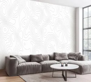 Wall Mural Seamless Pattern Lines Topographic map Geographic Mountain Relief Peel and Stick Wallpaper Removable Self-Adhesive Wall Sticker Wall Decor for Bedroom Living Room Decor 100"x144"