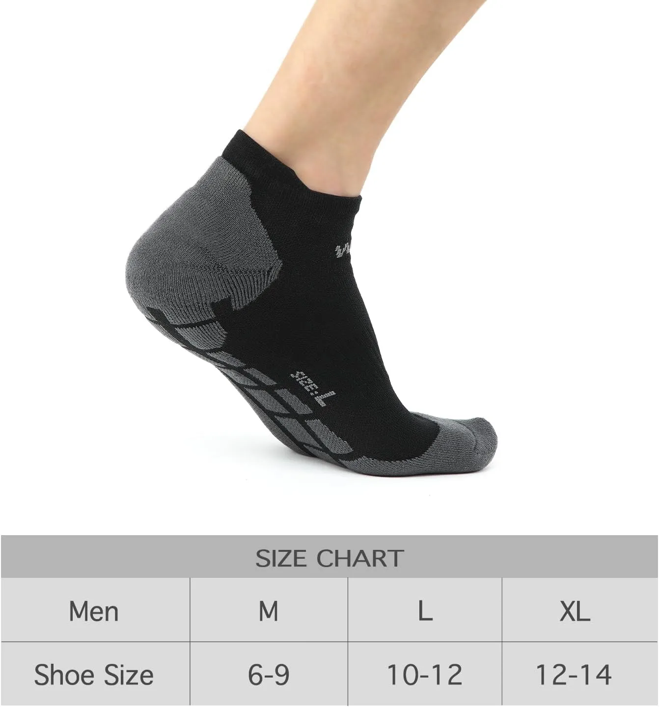 WANDER Men's Ankle Athletic Running Socks Sports Low Cut Cushioned Socks Gym Short Thick Socks for Men 7 Pairs
