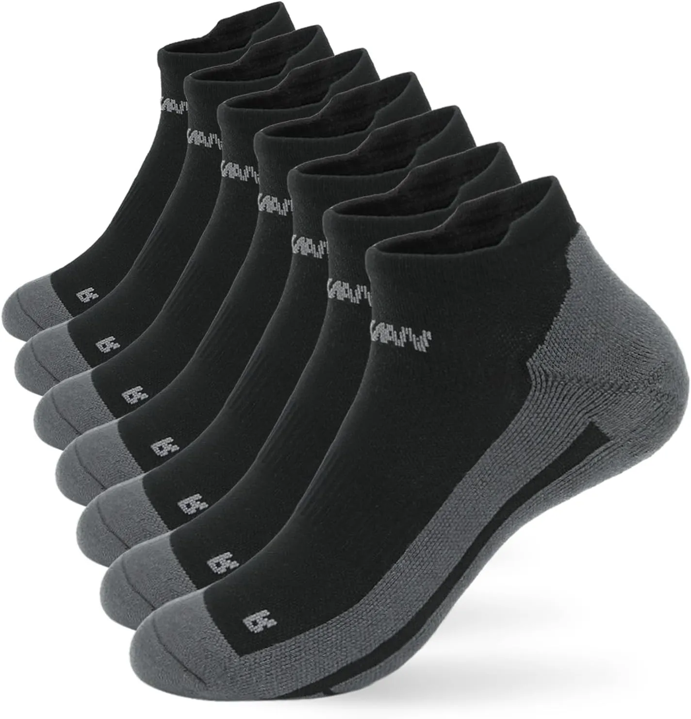 WANDER Men's Ankle Athletic Running Socks Sports Low Cut Cushioned Socks Gym Short Thick Socks for Men 7 Pairs