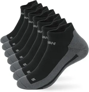 WANDER Men's Ankle Athletic Running Socks Sports Low Cut Cushioned Socks Gym Short Thick Socks for Men 7 Pairs