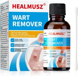Wart Remover Liquid with 5% Salicylic Acid – Freeze Off Treatment for Plantar, Genital, Common, Flat Warts, Corns & Skin Tags on Feet and Toes.（NDC Code：84010-040-02） (1, Fresh)
