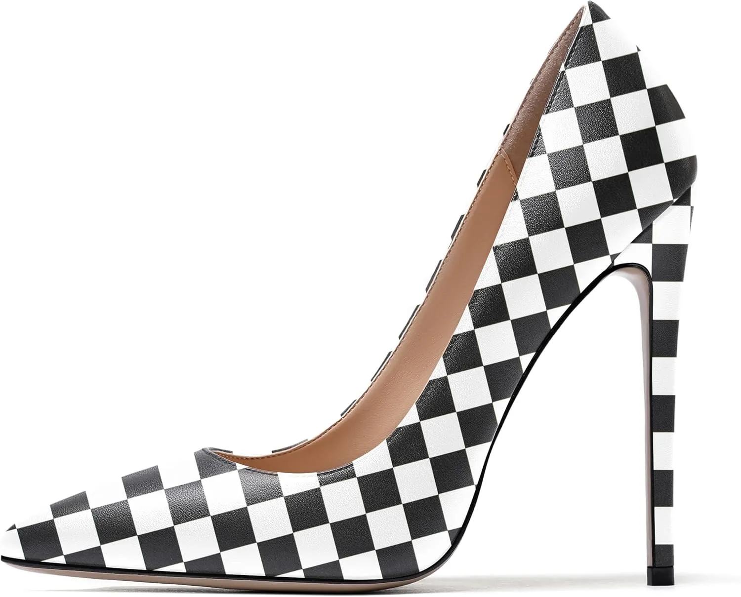WAYDERNS Women's Evening Pointed Toe Matte Slip On Dress Stiletto High Heel Pumps Shoes 4.7 Inch