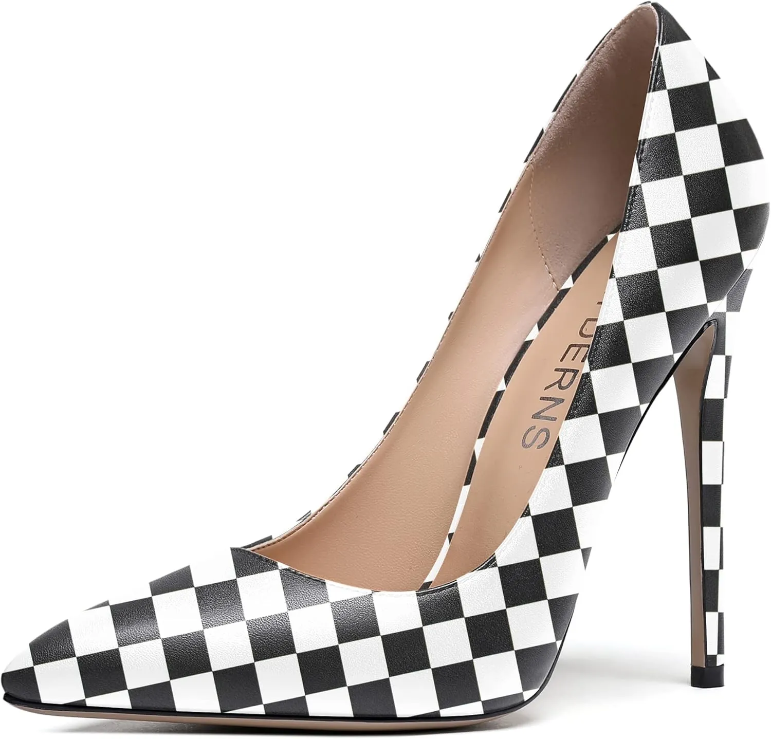 WAYDERNS Women's Evening Pointed Toe Matte Slip On Dress Stiletto High Heel Pumps Shoes 4.7 Inch