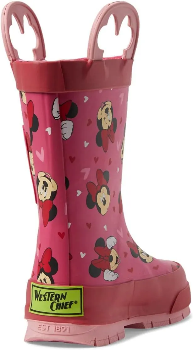 Western Chief Unisex-Child Minnie Love Rain Boot (Toddler/Little Big Kid)