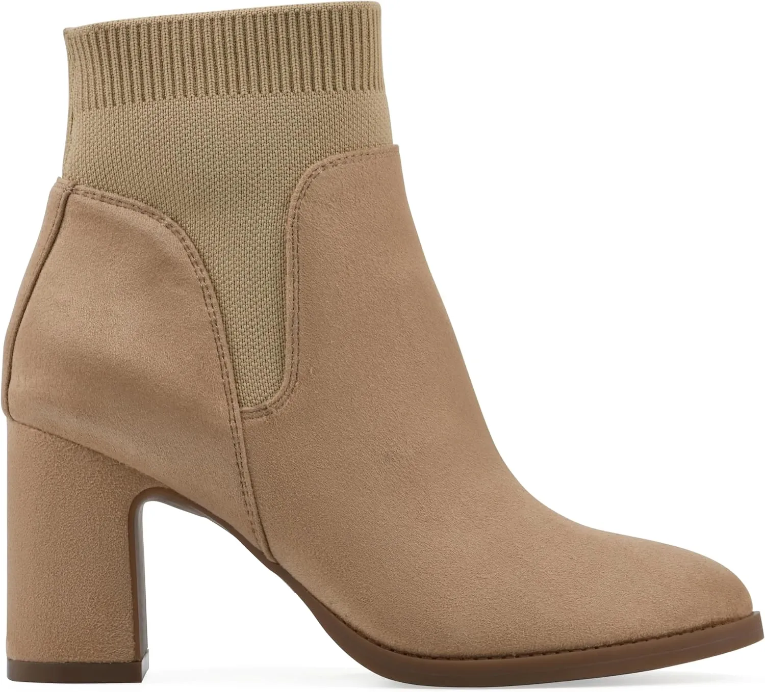 WHITE MOUNTAIN Women's Grapery Block Heel Sock Bootie