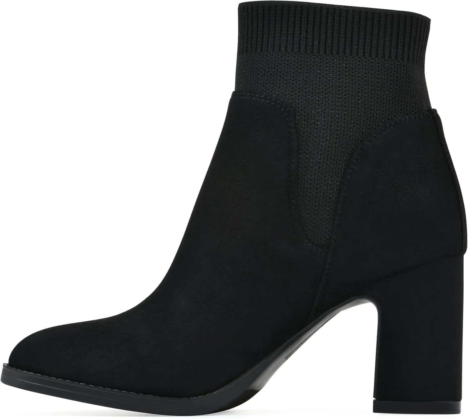 WHITE MOUNTAIN Women's Grapery Block Heel Sock Bootie