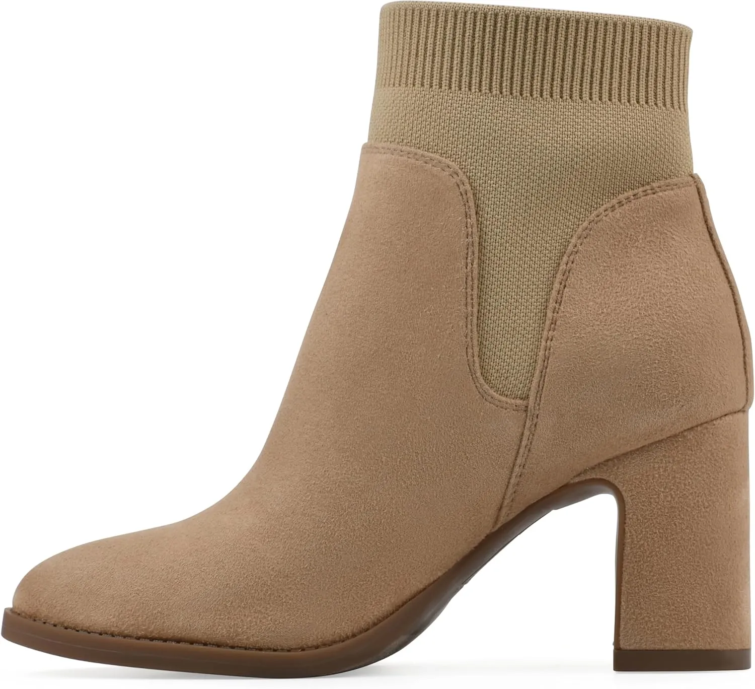 WHITE MOUNTAIN Women's Grapery Block Heel Sock Bootie