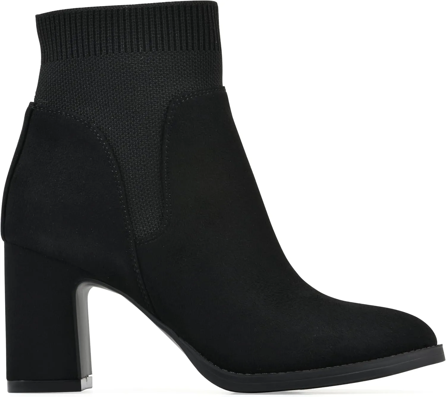 WHITE MOUNTAIN Women's Grapery Block Heel Sock Bootie