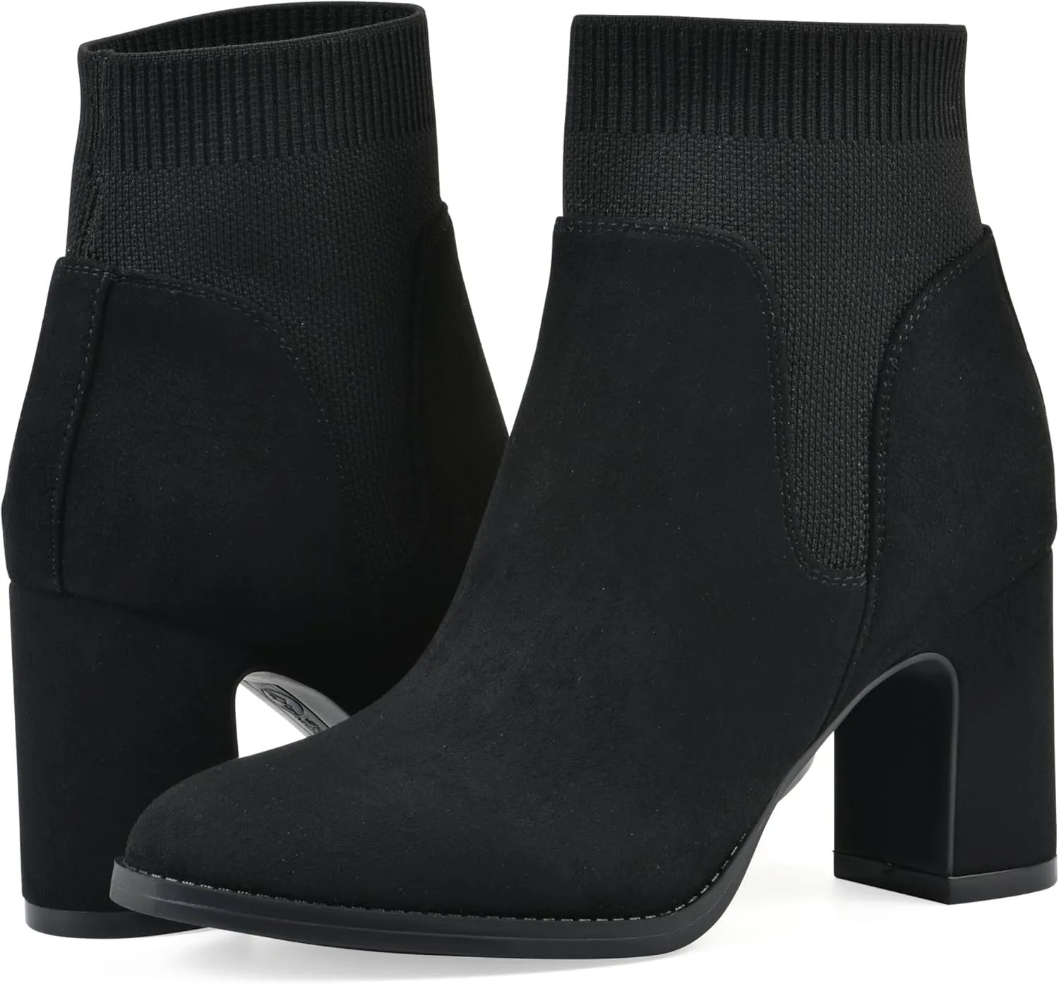 WHITE MOUNTAIN Women's Grapery Block Heel Sock Bootie