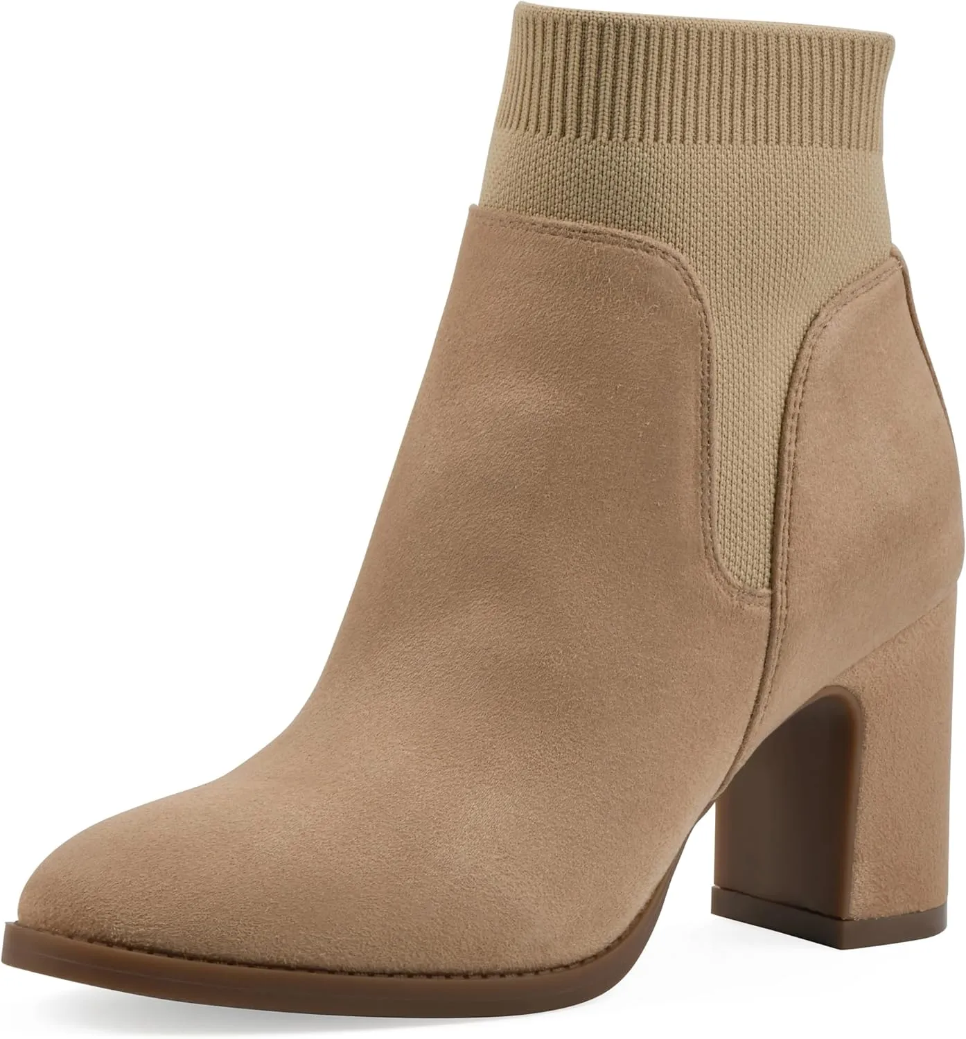WHITE MOUNTAIN Women's Grapery Block Heel Sock Bootie