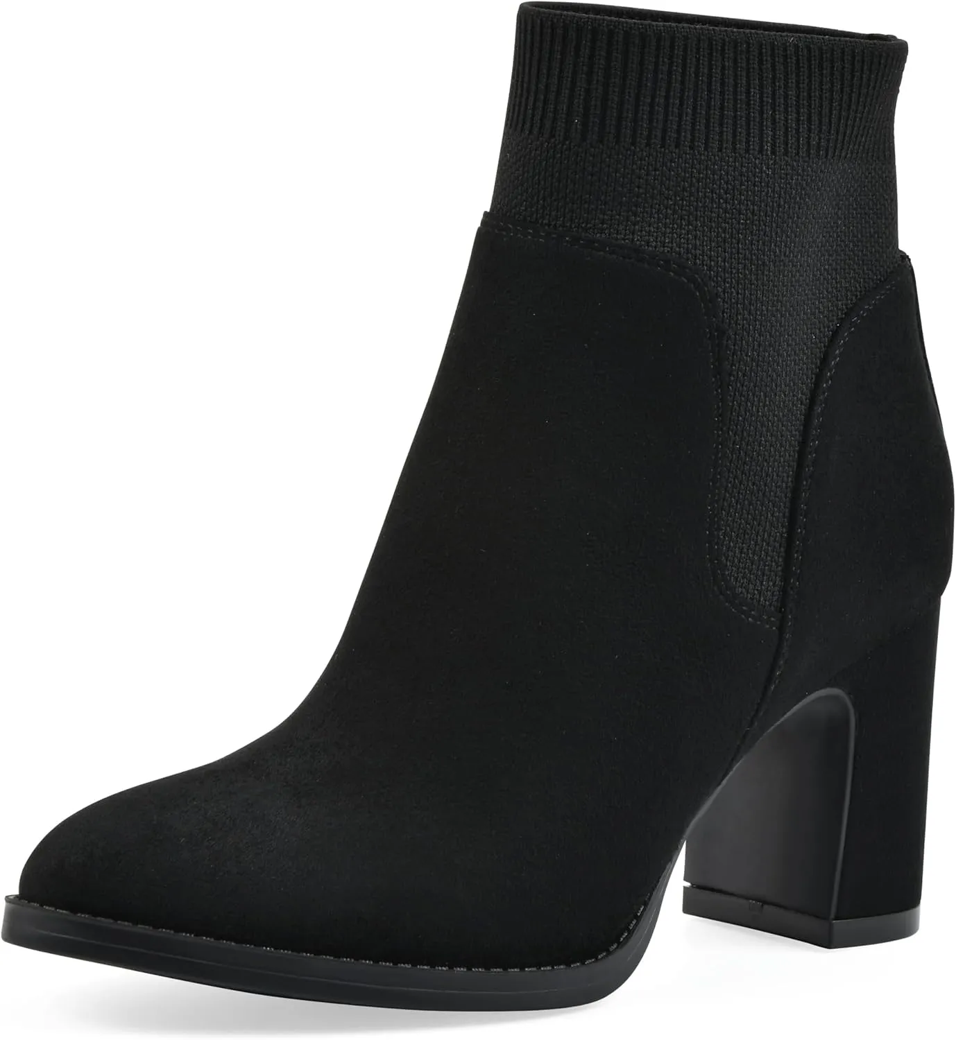 WHITE MOUNTAIN Women's Grapery Block Heel Sock Bootie