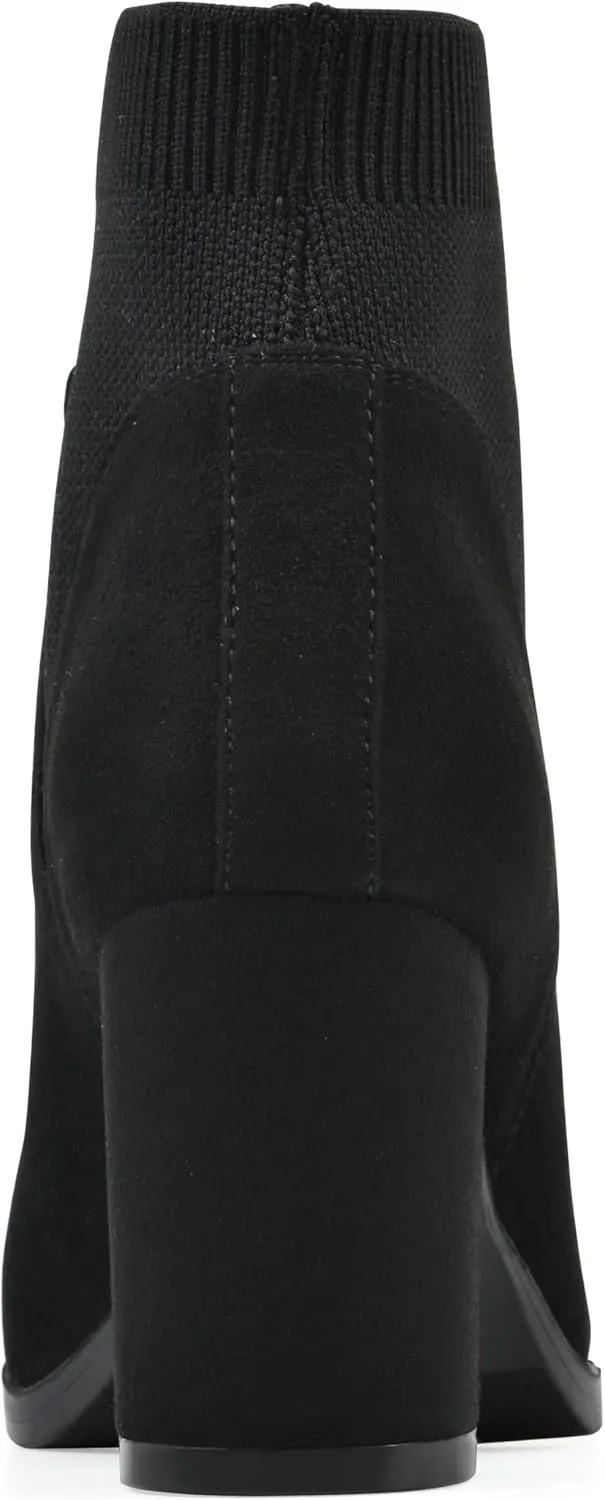 WHITE MOUNTAIN Women's Grapery Block Heel Sock Bootie