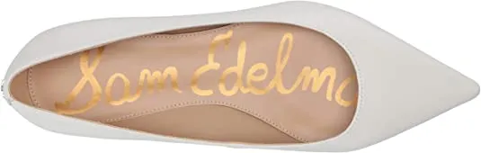 White Slip Flats Pointed On Toe Ballet Leather Stacey Edelman Functional design End-to-end encryption Sam Shoes