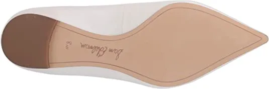 White Slip Flats Pointed On Toe Ballet Leather Stacey Edelman Functional design End-to-end encryption Sam Shoes