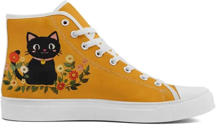 Womens Canvas Shoes High Top Sneakers Lace up Casual Trainers Plimsoles Flat Shoes