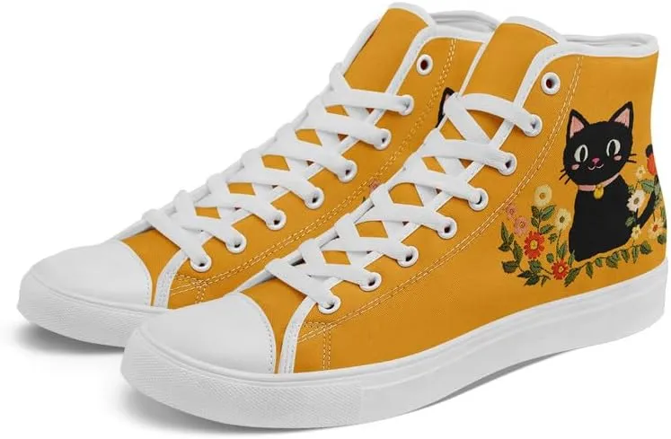 Womens Canvas Shoes High Top Sneakers Lace up Casual Trainers Plimsoles Flat Shoes