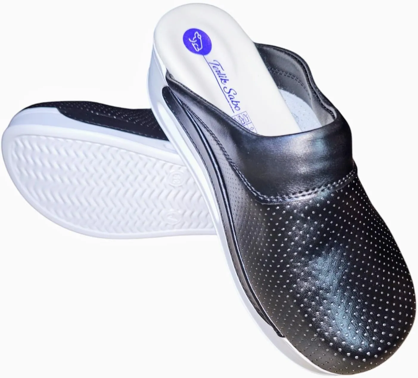 Womens Clogs with Arch Support, Pure Leather, Slip-On Clogs for Women, Perfect for Daily Indoor and Outdoor Usage, Shock Absorption, Breathable Materials