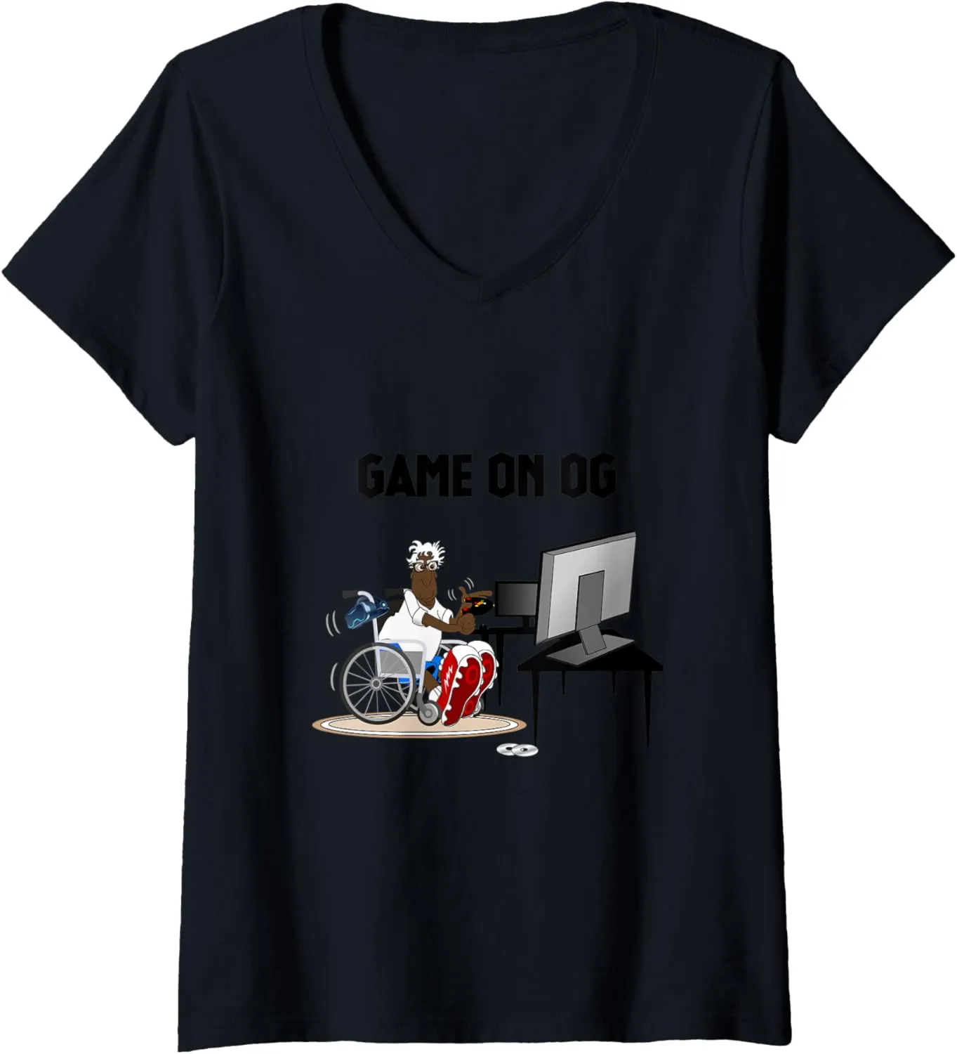 Womens GAME ON OG V-Neck T-Shirt