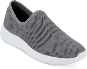 Womens Gray 0.5" Platform Cushioned Removable Insole Waterproof Breathable Kady Round Toe Wedge Slip On Leather Athletic Sneakers Shoes 10 M