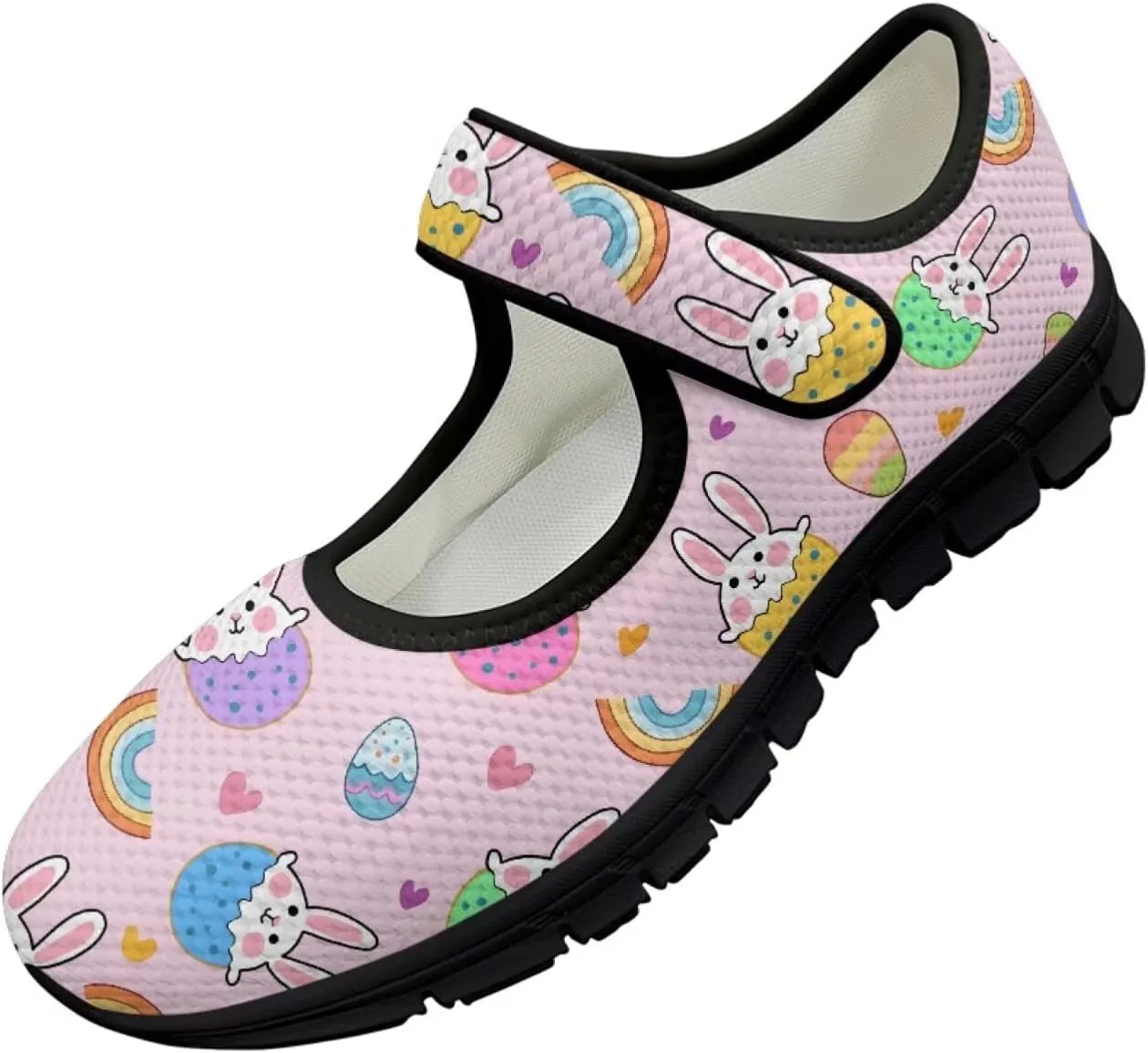Women's Mary Jane Shoes Breathable Casual Walking Sneakers Closed Toe Fashion Lightweight Office Work Flats