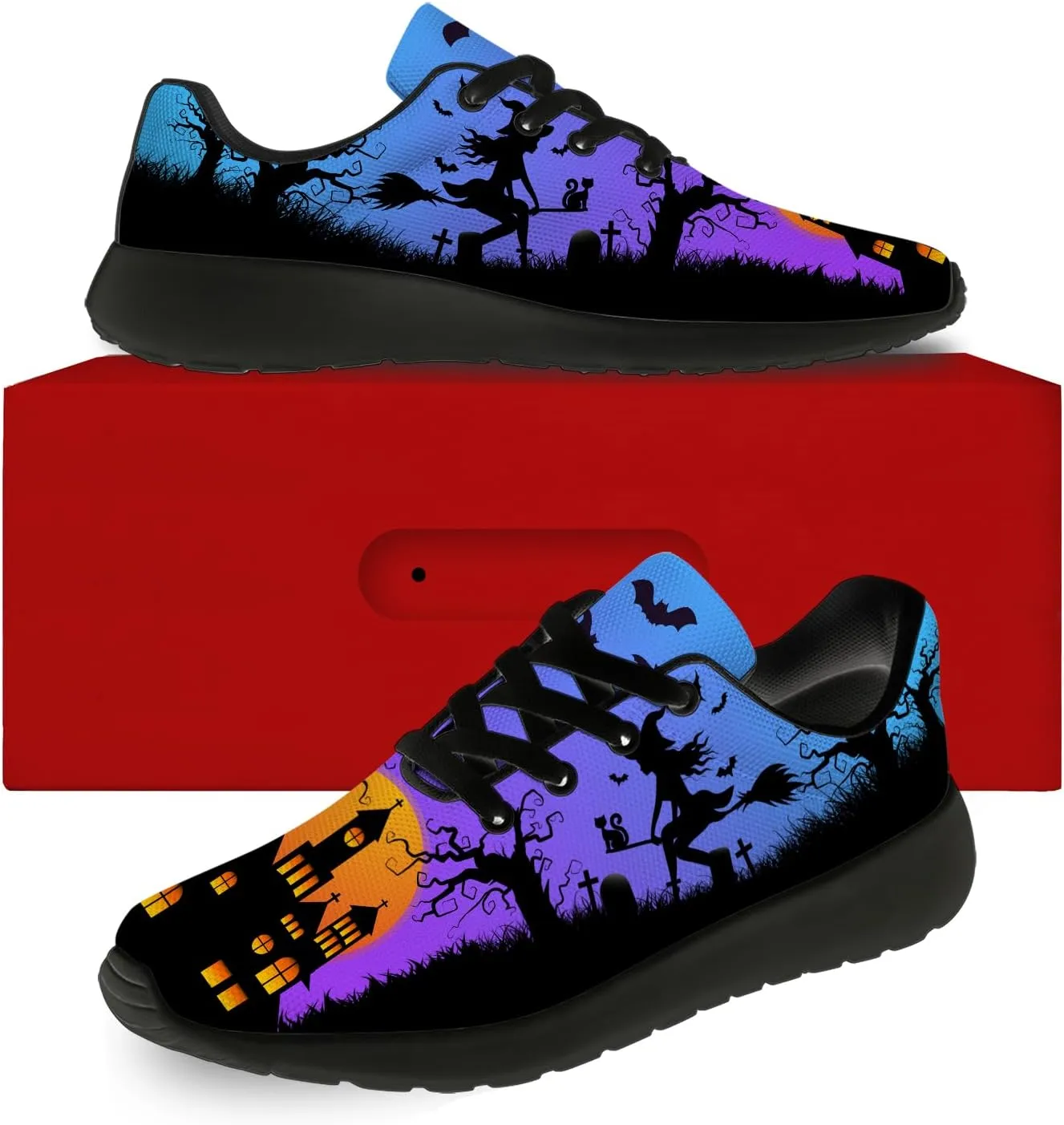 Womens Mens Halloween Shoes Lightweight Comfortable Tennis Running Jogging Shoes Walking Sneakers Gifts for Men Women