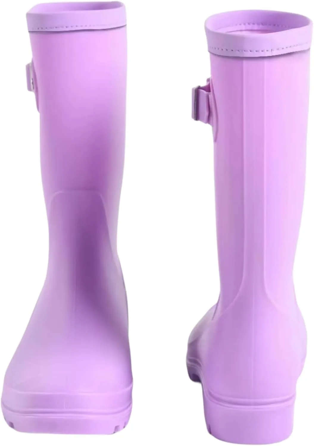 Women's Mid Calf Rain Boots Waterproof Fashion Garden Shoes Anti-slipping Rainboots For Women Comfortable Insole Light Rain Shoes