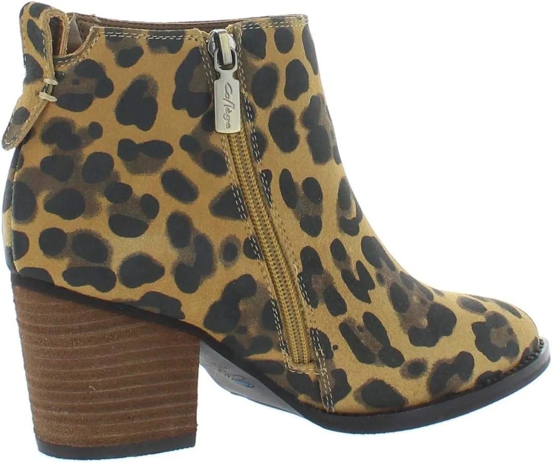 Womens Nancy Leather Almond Toe Ankle Fashion Boots